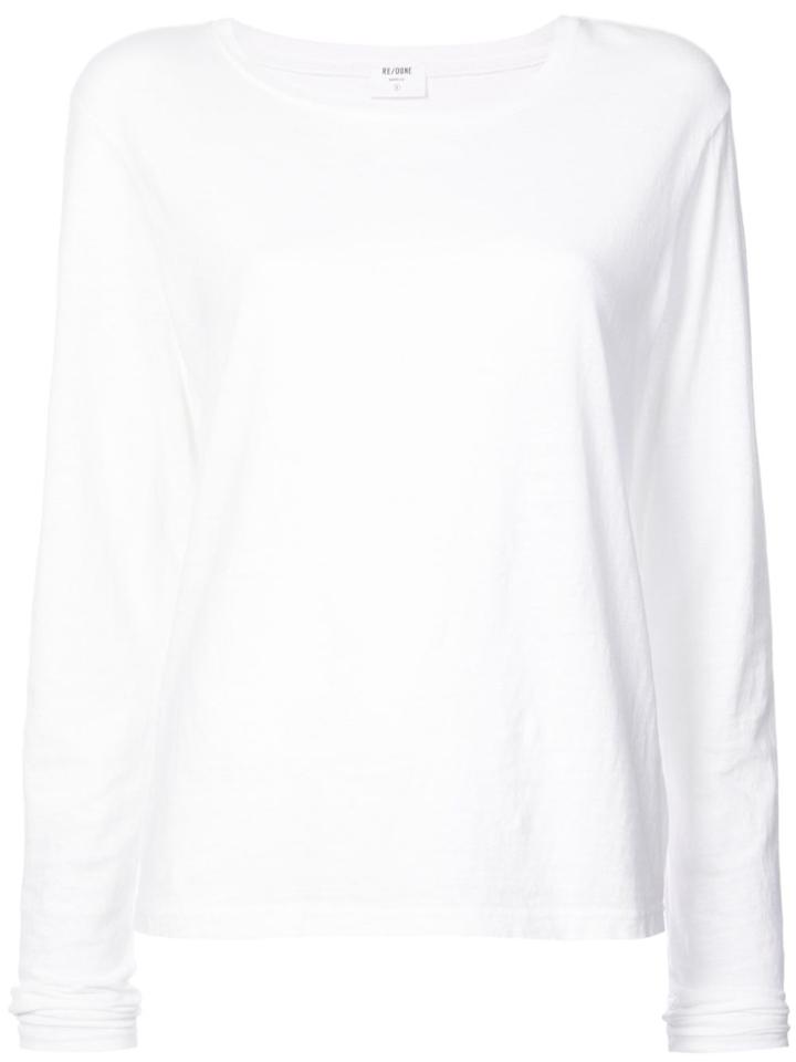 Re/done Long Sleeve T-shirt - White