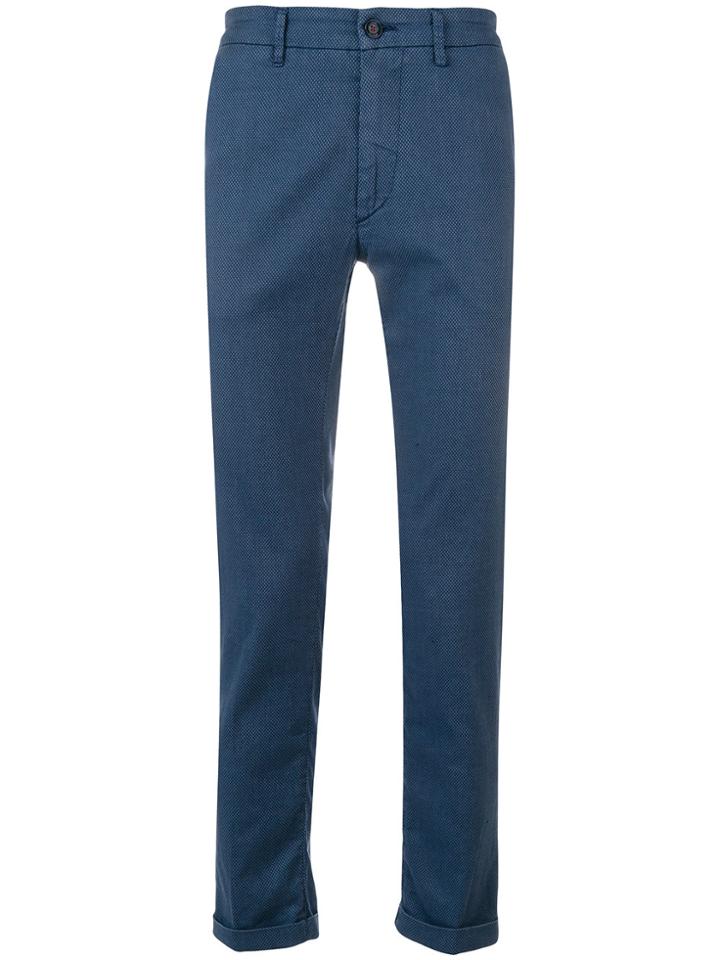 Re-hash Jacquard Slim-fit Chinos - Blue