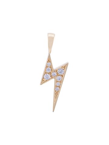 Eyefunny Crystal Embellished Lightning Pendant - Yellow & Orange