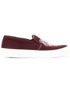 Kenzo Tiger Slip-on Sneakers - Red