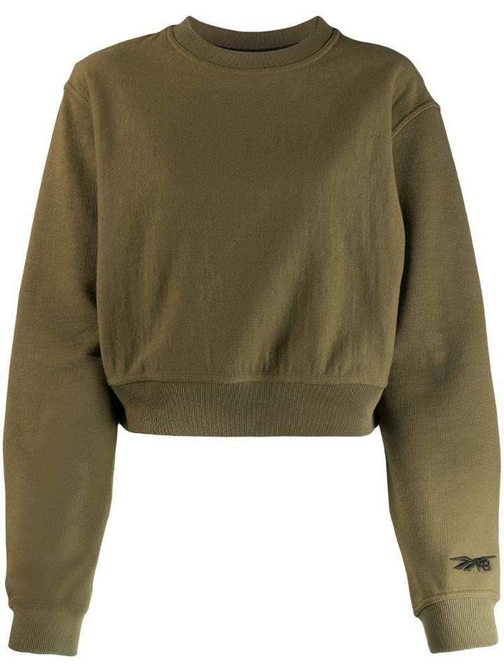Reebok X Victoria Beckham Cropped Sweatshirt - Green