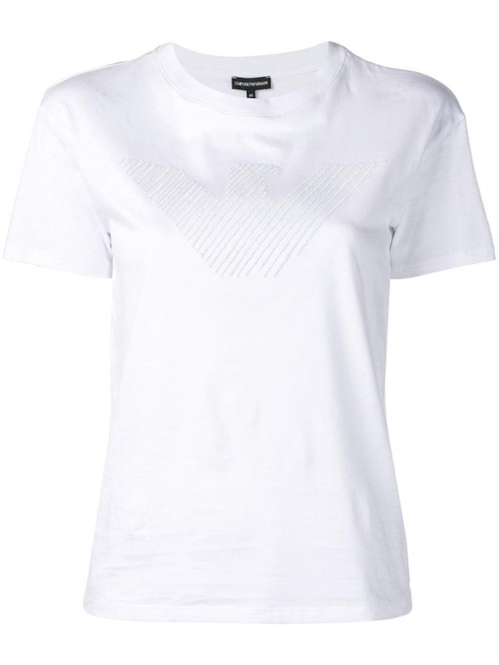 Emporio Armani Tone On Tone Logo T-shirt - White