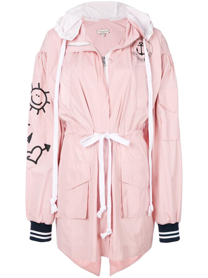 Natasha Zinko Oversized Hooded Jacket - Pink & Purple