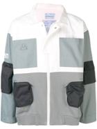 C2h4 Colour Block Shirt Jacket - White