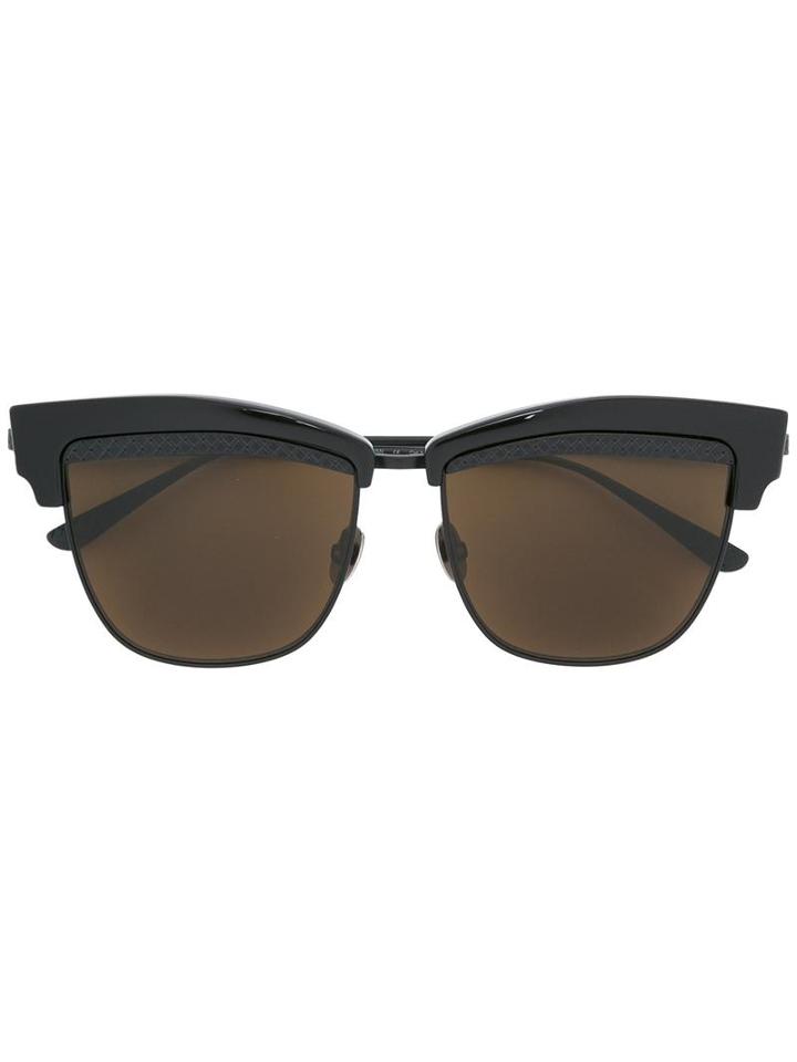 Bottega Veneta Eyewear Cat Eye Sunglasses, Adult Unisex, Black, Metal (other)