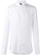 Barba - Long Sleeve Shirt - Men - Linen/flax - 44, White, Linen/flax