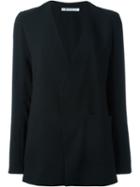 T By Alexander Wang Open Front Jacket, Women's, Size: 6, Black, Polyester