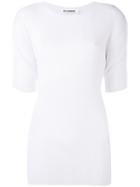 Jil Sander - Pleated T-shirt - Women - Polyester - 36, White, Polyester