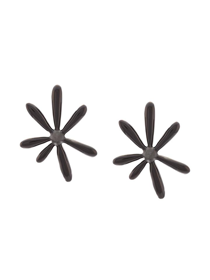 Oscar De La Renta Daisy Earrings - Black