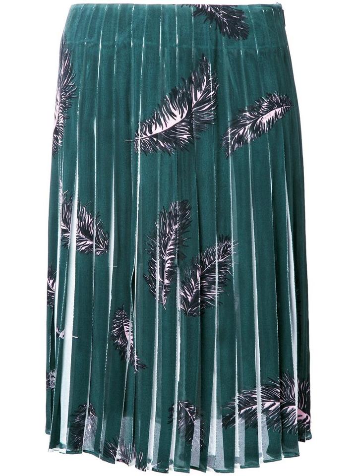 Emilio Pucci 'gonna Ginocchio' Skirt, Women's, Size: 42, Green, Silk/spandex/elastane