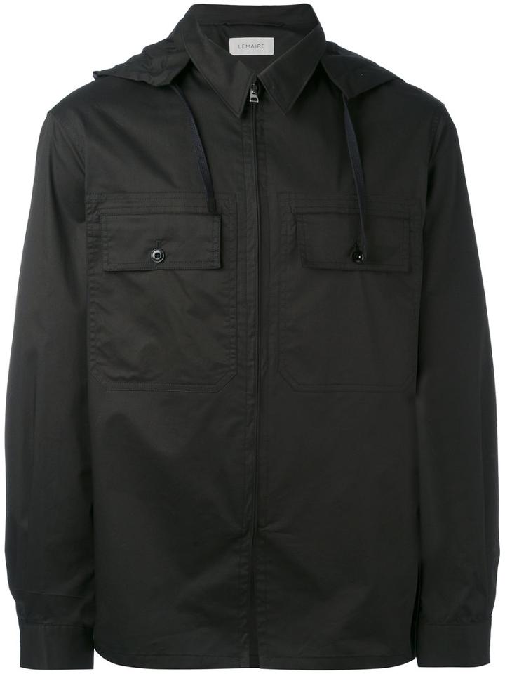 Lemaire - Hooded Jacket - Men - Cotton/spandex/elastane - 52, Black, Cotton/spandex/elastane