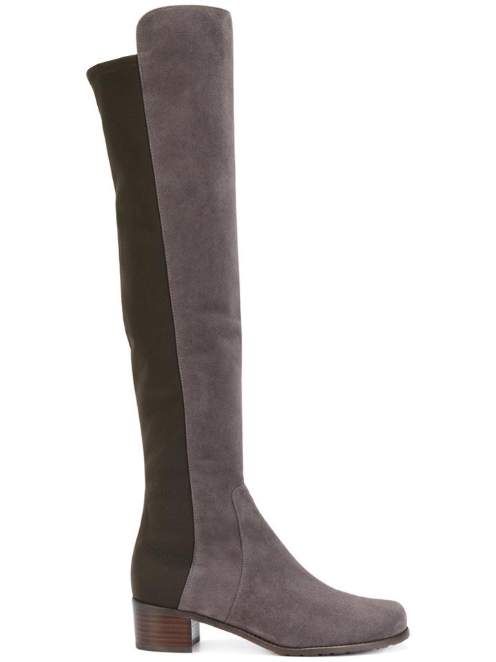 Stuart Weitzman Reserve Knee High Boots - Grey