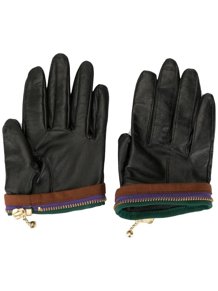 Kolor Zip-detail Gloves - Black