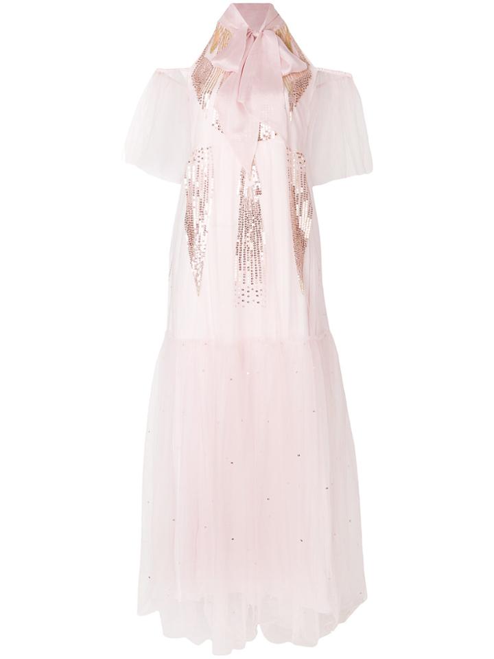 Temperley London Mineral Gown Dress - Pink & Purple