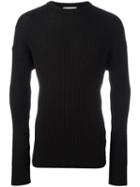 Ami Alexandre Mattiussi Oversize Crew Neck Sweater, Men's, Size: Small, Black, Wool