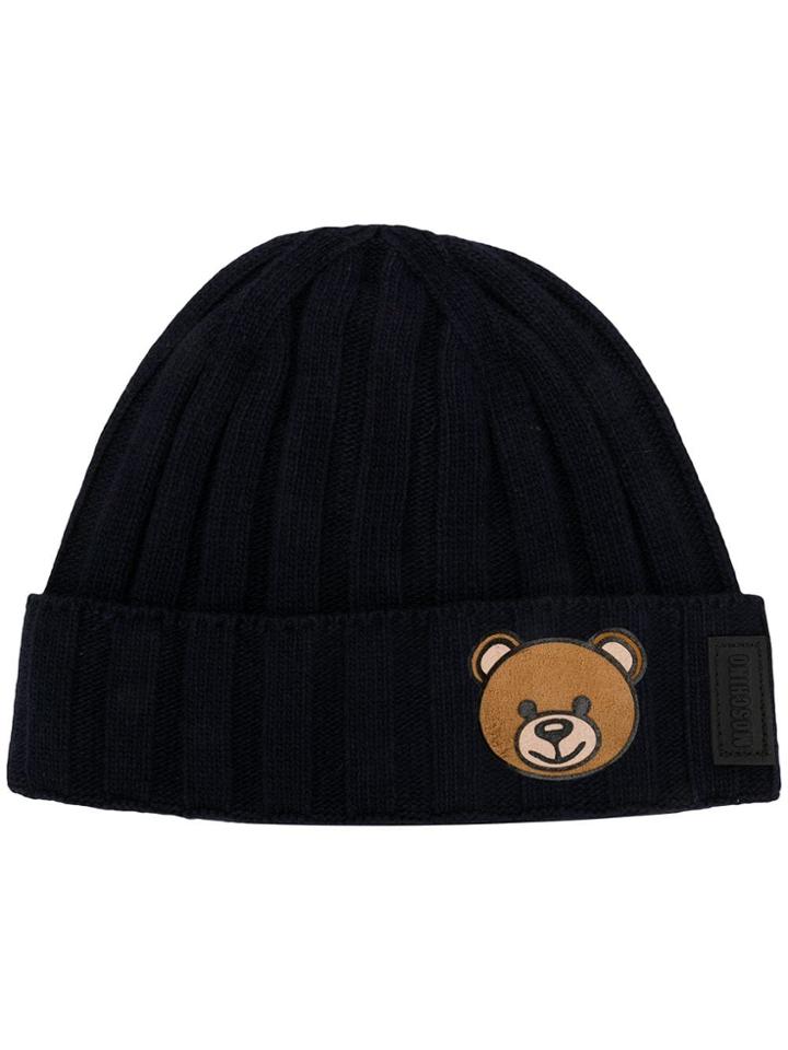Moschino Teddy Bear Beanie - Blue
