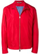 Canali High Standing Collar Jacket - Red