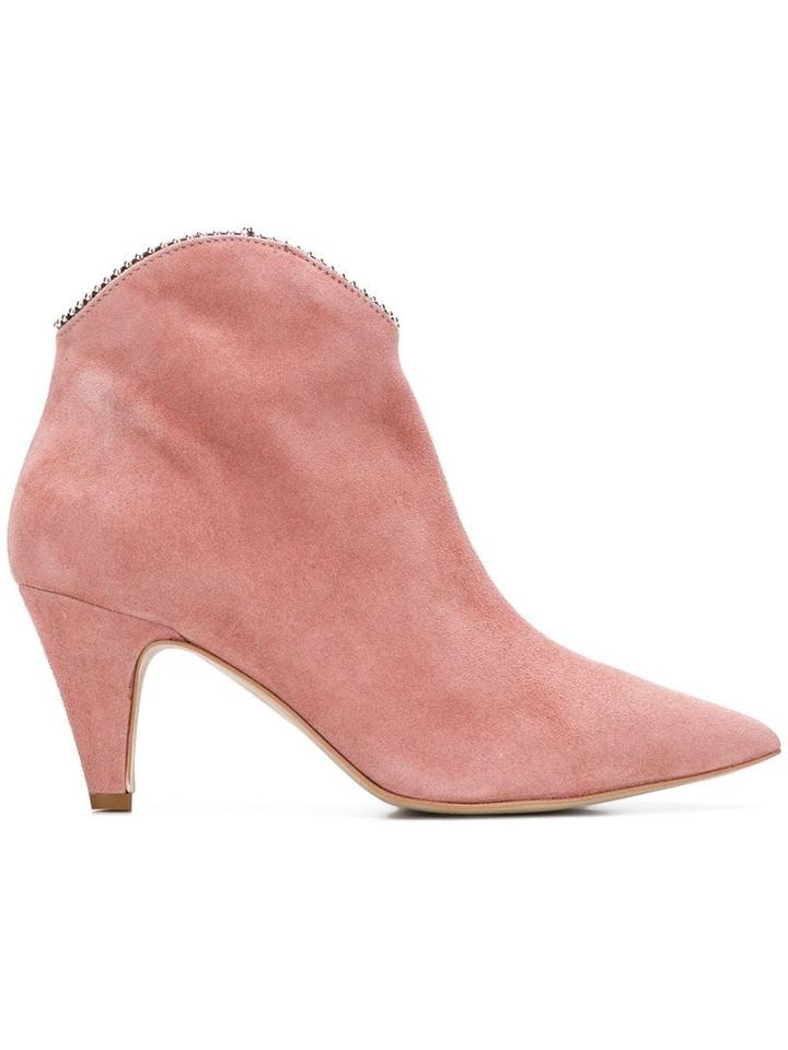 Rebecca Minkoff Embellished Top Ankle Boots - Pink