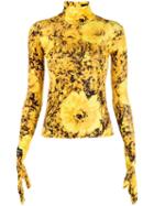 Richard Quinn Floral Print Sweater - Yellow