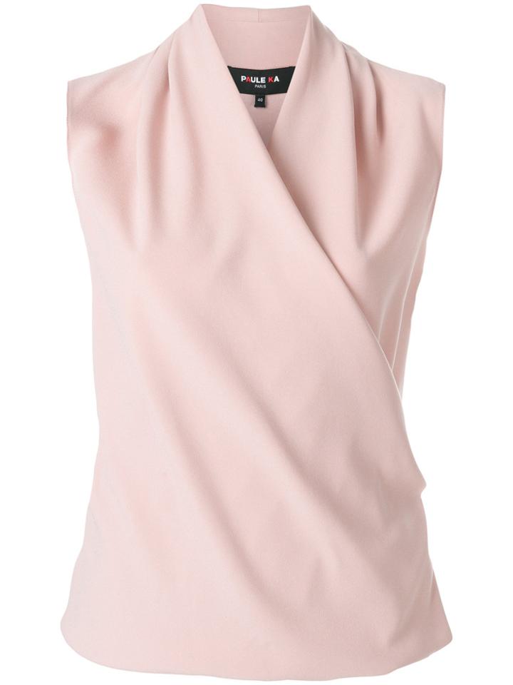 Paule Ka Wrap Top - Pink & Purple