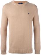 Polo Ralph Lauren Logo Crew-neck Jumper, Men's, Size: Xl, Brown, Cotton
