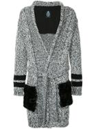 Guild Prime Two-tone Striped Cuff Cardigan - White