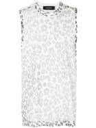 Dsquared2 Leopard Print Vest Top - White