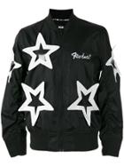 Ktz Star Appliqué Bomber Jacket - Black