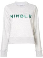 Nimble Activewear Logo Embroidered Sweater - White