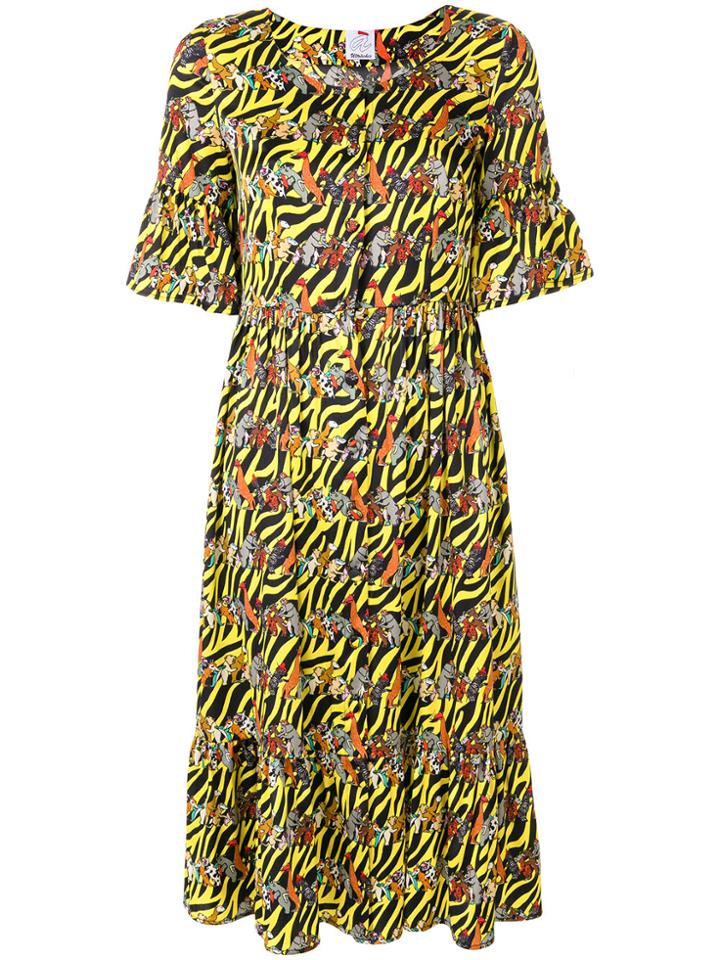 Ultràchic Animals Print Shirt Dress - Yellow & Orange