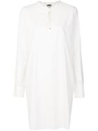 Kristensen Du Nord Collarless Shirt Dress - White