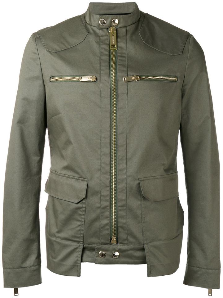 Les Hommes - Zipped Lightweight Jacket - Men - Cotton/spandex/elastane/viscose - 50, Green, Cotton/spandex/elastane/viscose