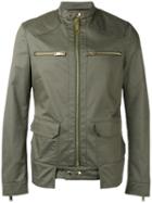 Les Hommes - Zipped Lightweight Jacket - Men - Cotton/spandex/elastane/viscose - 50, Green, Cotton/spandex/elastane/viscose