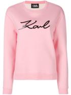 Karl Lagerfeld Plexi Karl Logo Sweatshirt - Pink & Purple