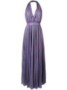 Philosophy Di Lorenzo Serafini Glitter Stripe Evening Dress - Pink