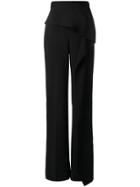 Roland Mouret Caldwell Ruffle Wide Leg Trousers - Black