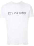 Cityshop Logo Print T-shirt, Men's, Size: Small, White, Cotton