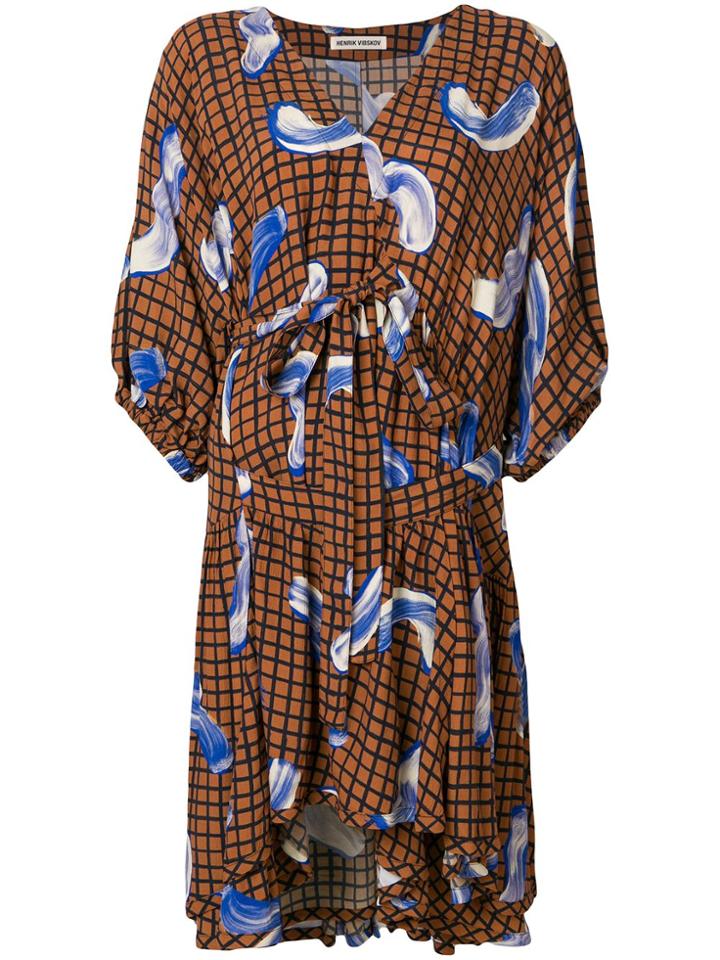 Henrik Vibskov Grace Print Asymmetric Dress - Brown