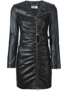 Saint Laurent Ruched Belted Dress