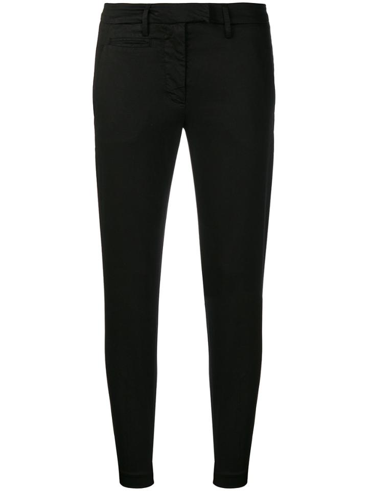 Dondup Slim Cropped Trousers - Black