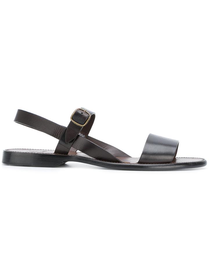 Silvano Sassetti Strappy Flat Sandals - Brown