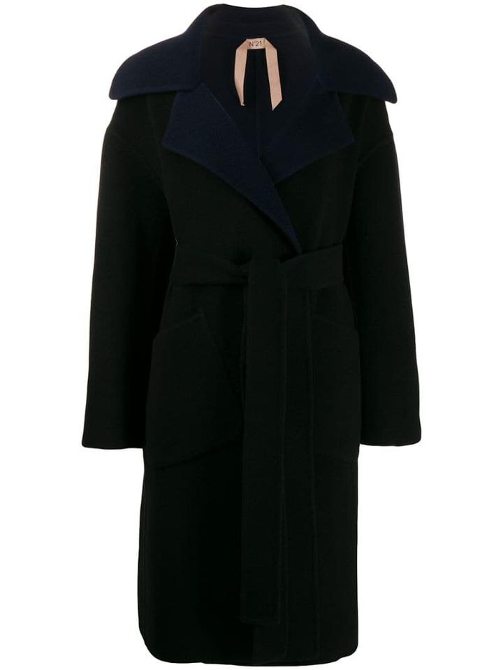 Nº21 Oversized Collar Coat - Blue