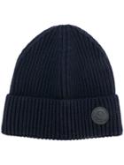 Dsquared2 Ribbed Logo Beanie - Blue