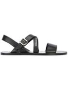 Dsquared2 Strappy Sandals, Men's, Size: 41, Black, Lamb Skin/leather
