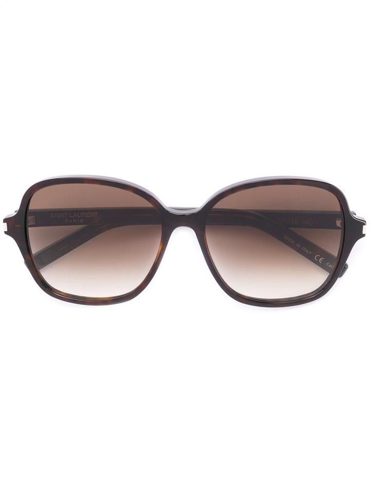 Saint Laurent - Square Frame Sunglasses - Women - Acetate - 57, Brown, Acetate