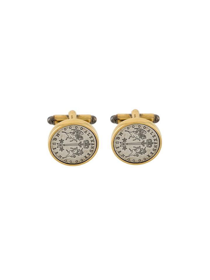 Alexander Mcqueen Signet Cufflinks - Metallic
