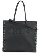 Moschino Braided Detail Tote Bag - Black