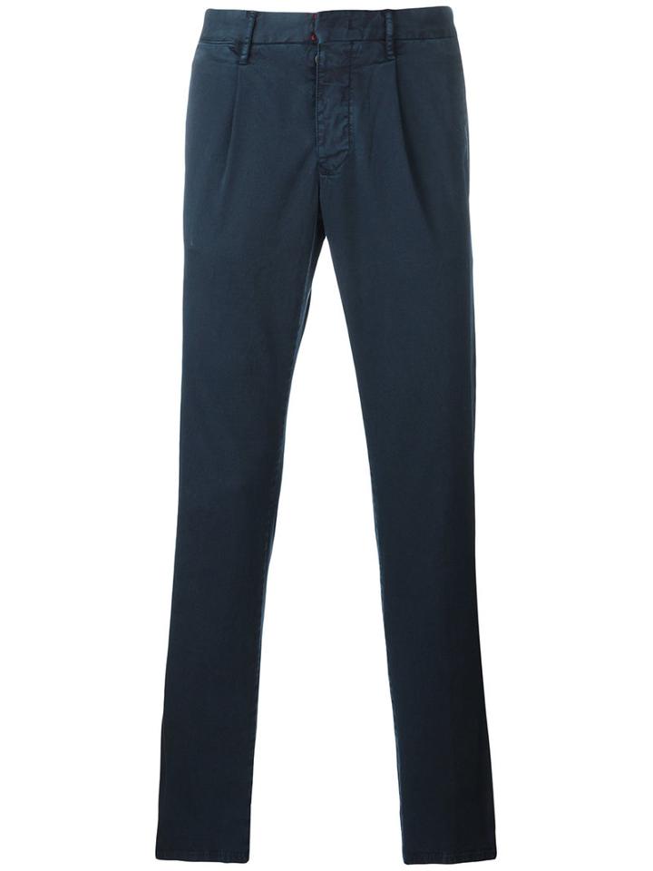 Incotex Slim-fit Trousers, Men's, Size: 34, Blue, Cotton/spandex/elastane