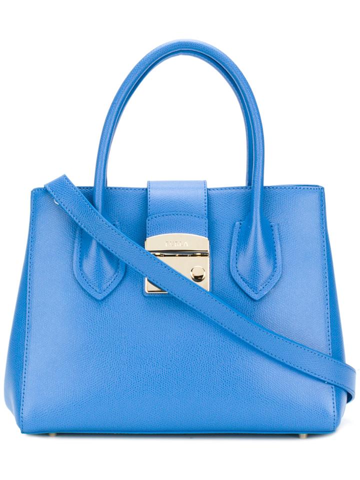 Furla Front Logo Tote Bag - Blue