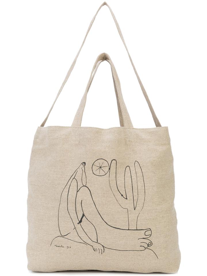 Osklen Osklen X Tarsila Baporu Tote - Nude & Neutrals